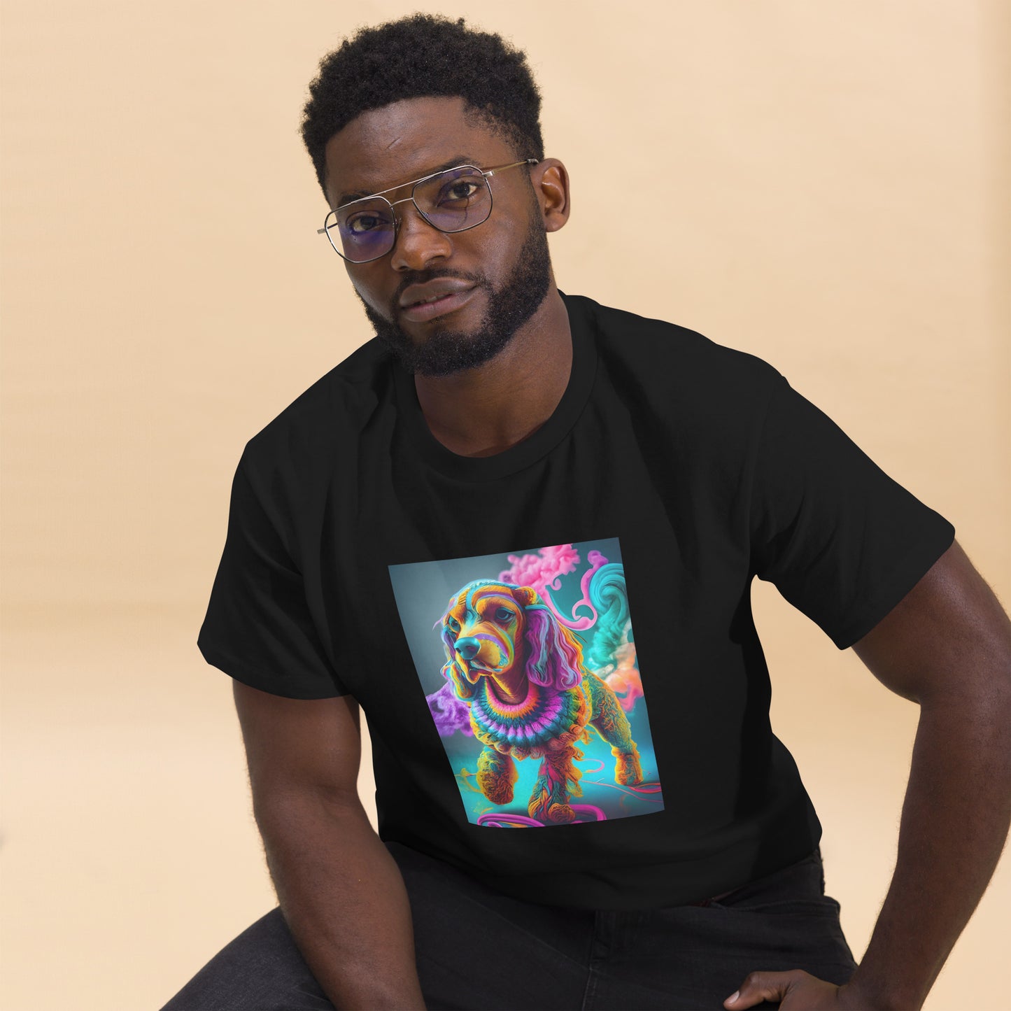 Colorful Crochet Cocker classic tee