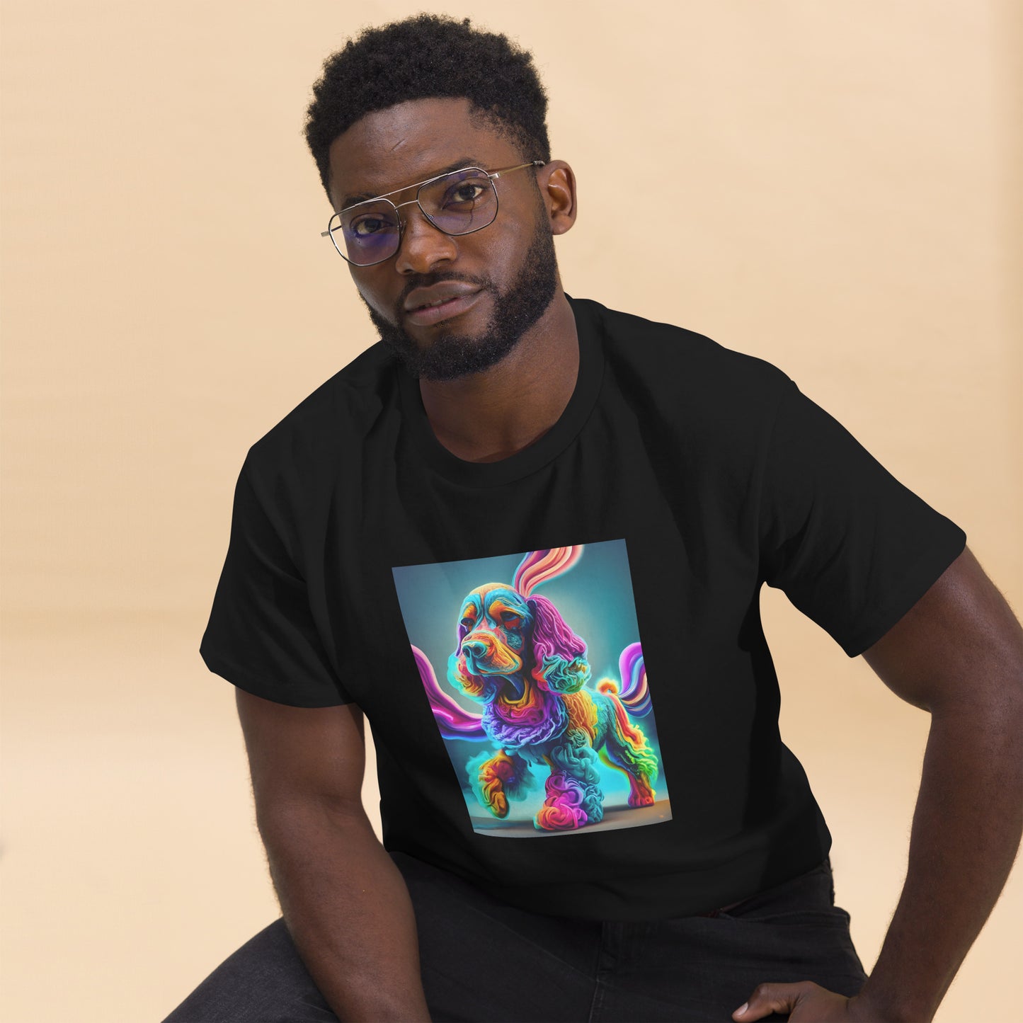Colorful Crochet Cocker classic tee