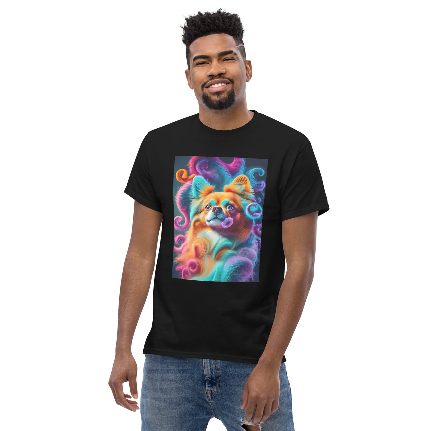 Colorful Crochet Pomeranian classic tee