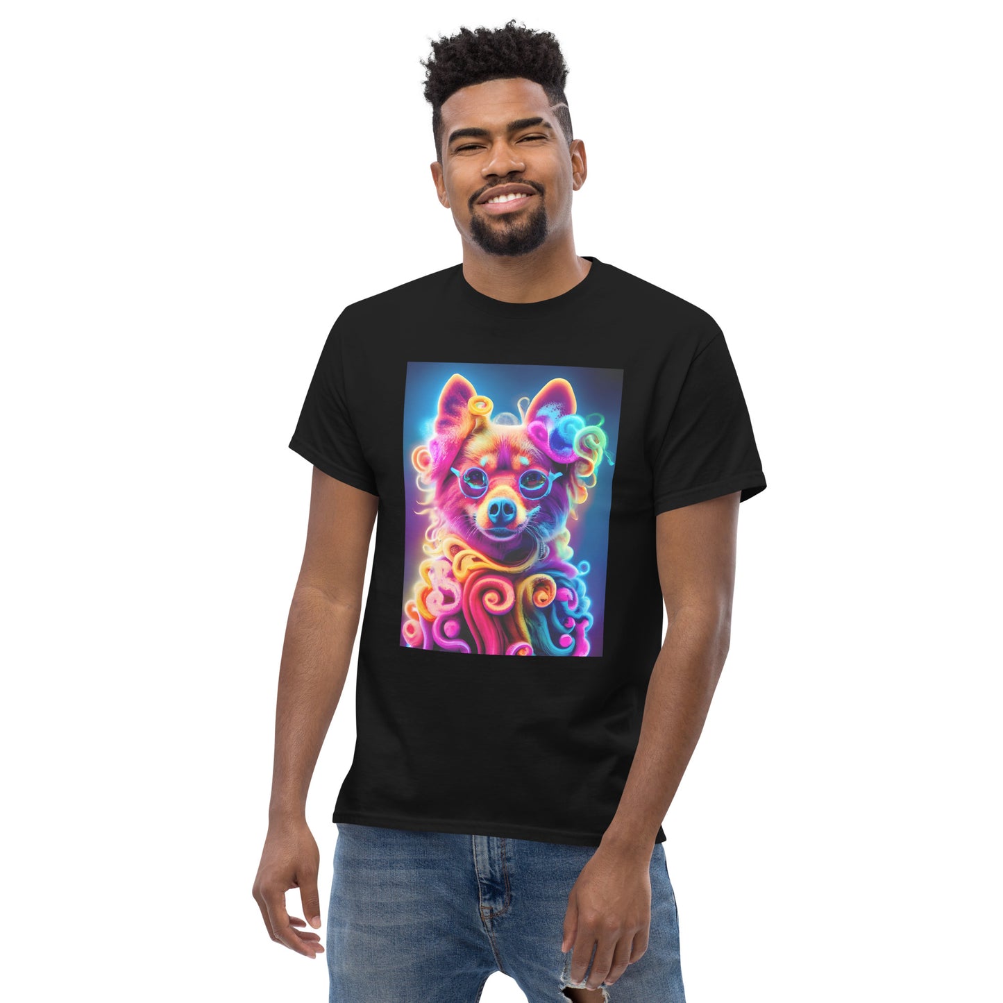 Colorful Crochet Pomeranian classic tee