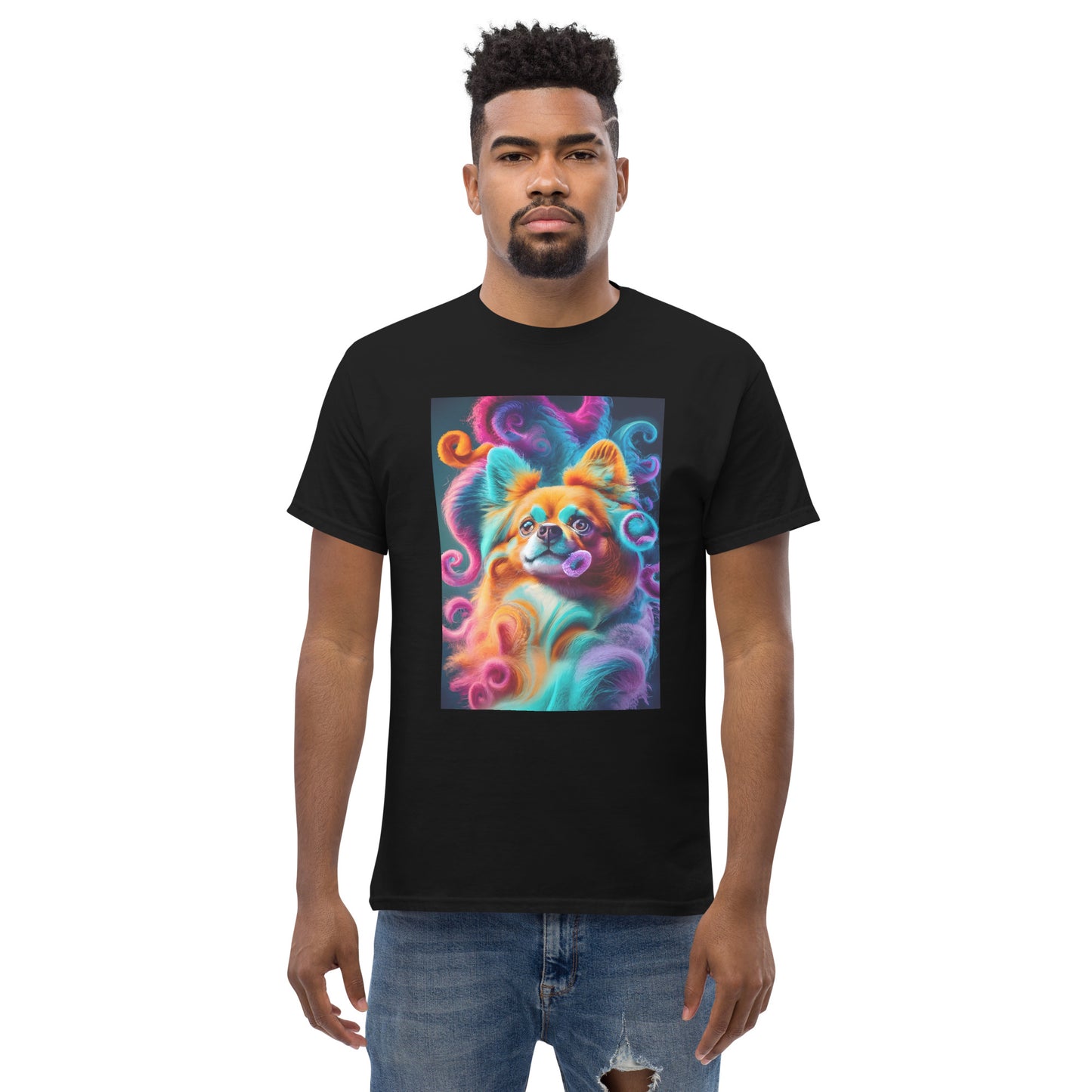 Colorful Crochet Pomeranian classic tee