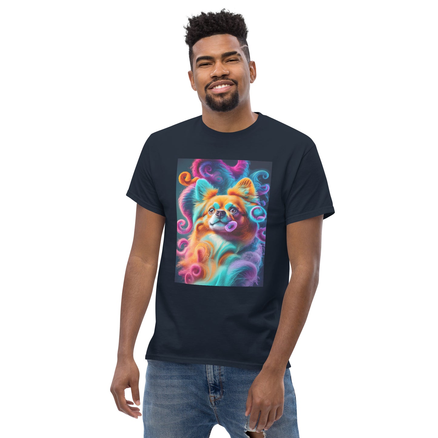 Colorful Crochet Pomeranian classic tee