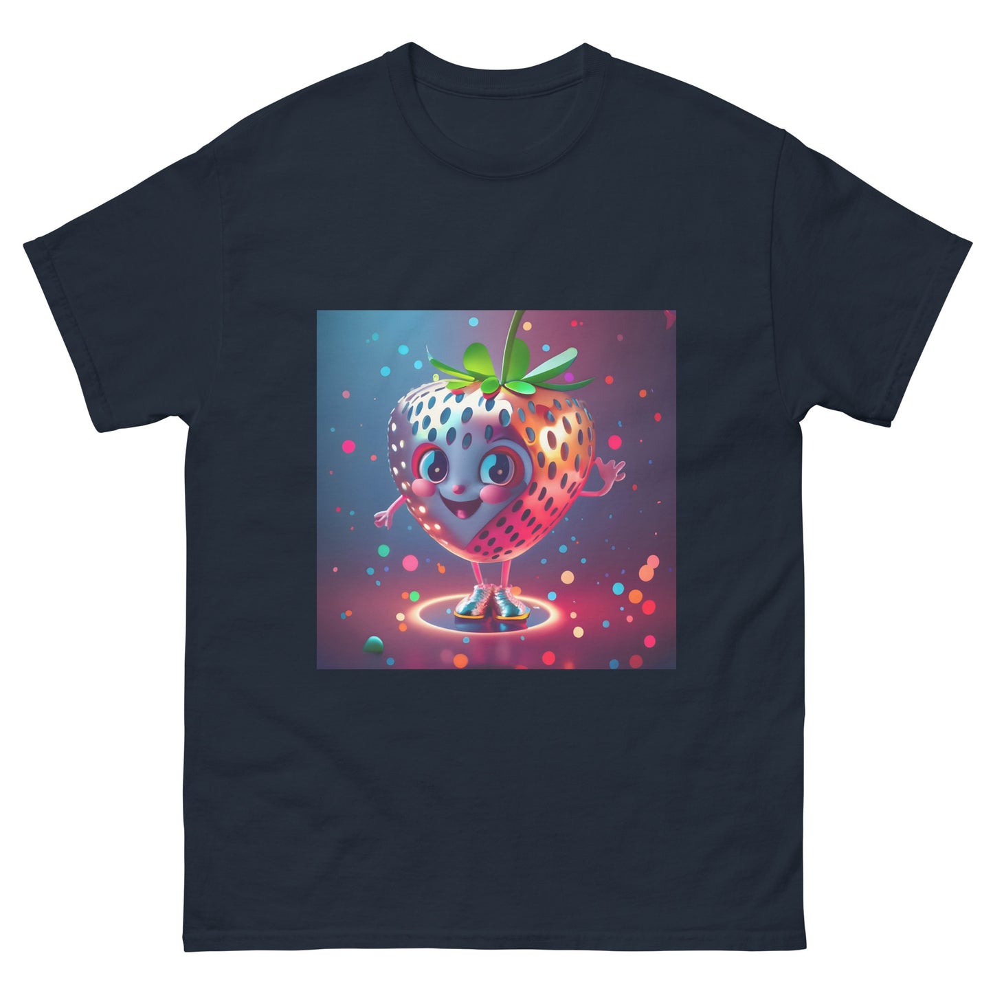 Strawberry Disco Ball Cartoon classic tee