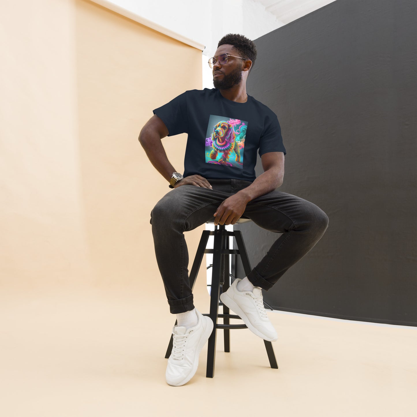 Colorful Crochet Cocker classic tee