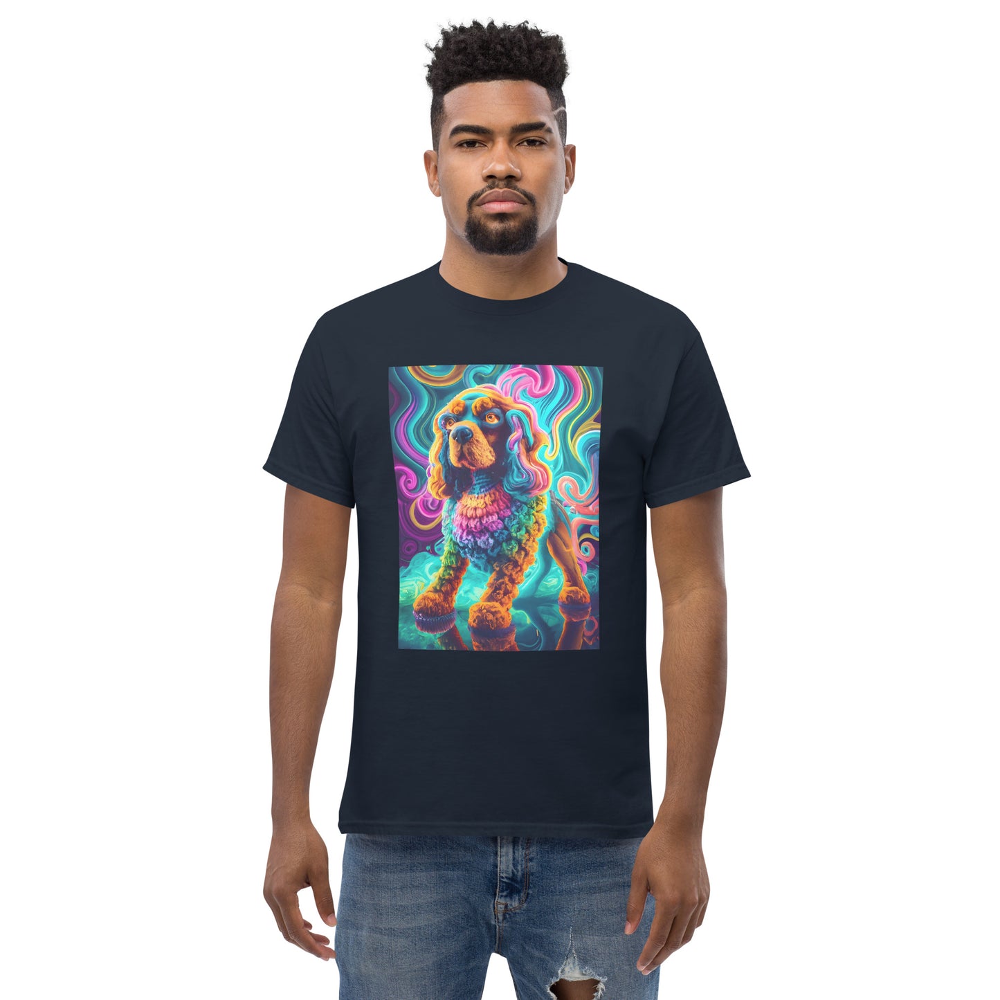 Colorful Crochet Cocker classic tee
