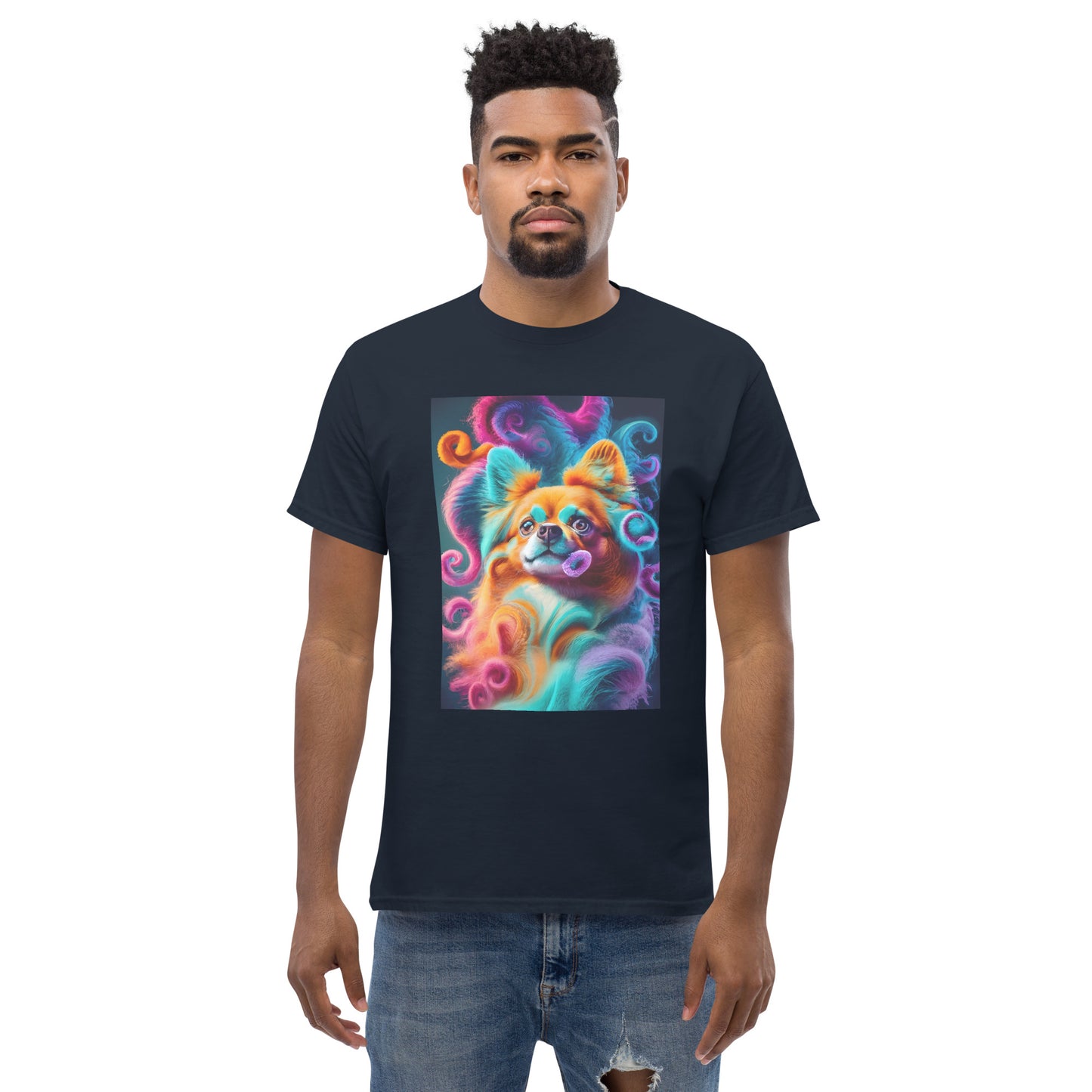 Colorful Crochet Pomeranian classic tee