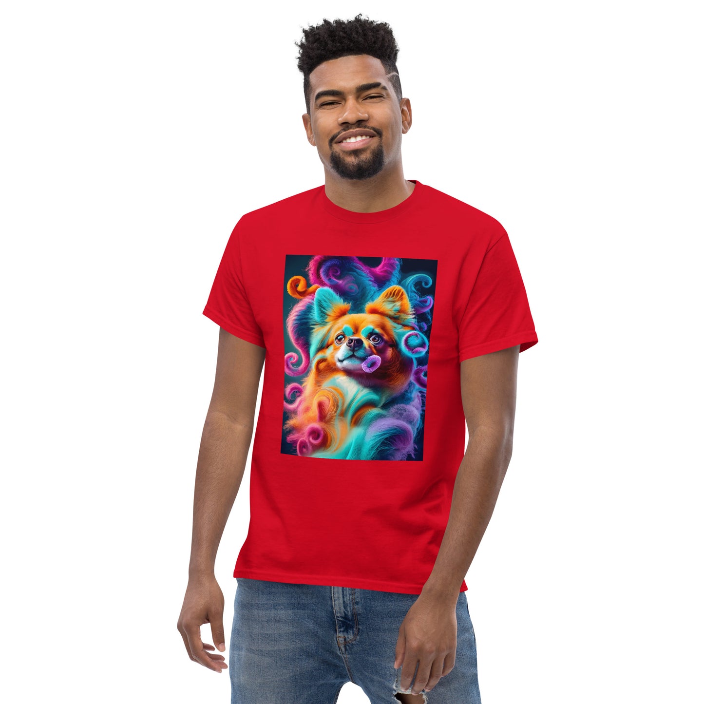 Colorful Crochet Pomeranian classic tee