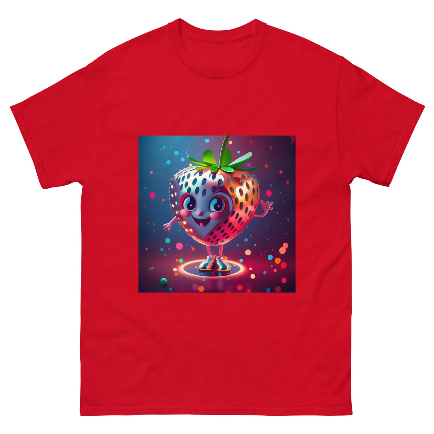 Strawberry Disco Ball Cartoon classic tee