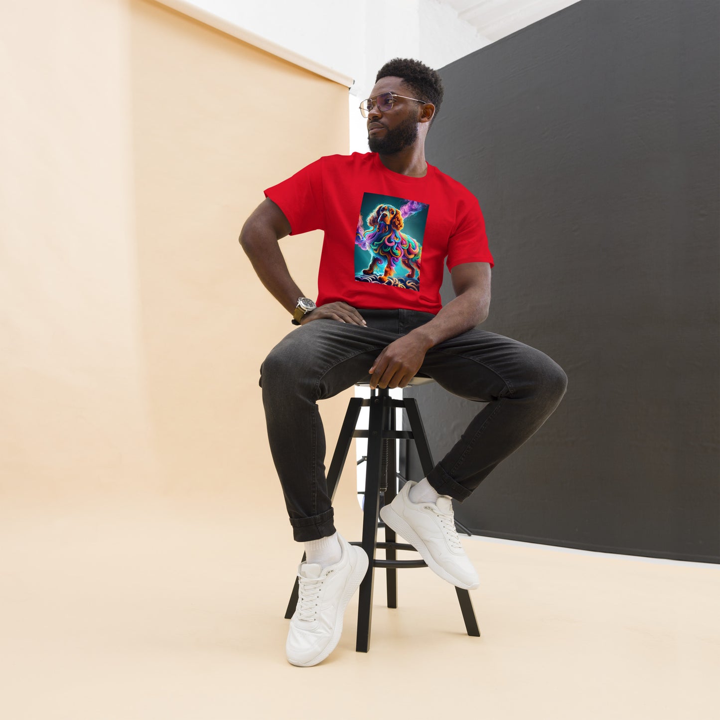 Colorful Crochet Cocker classic tee