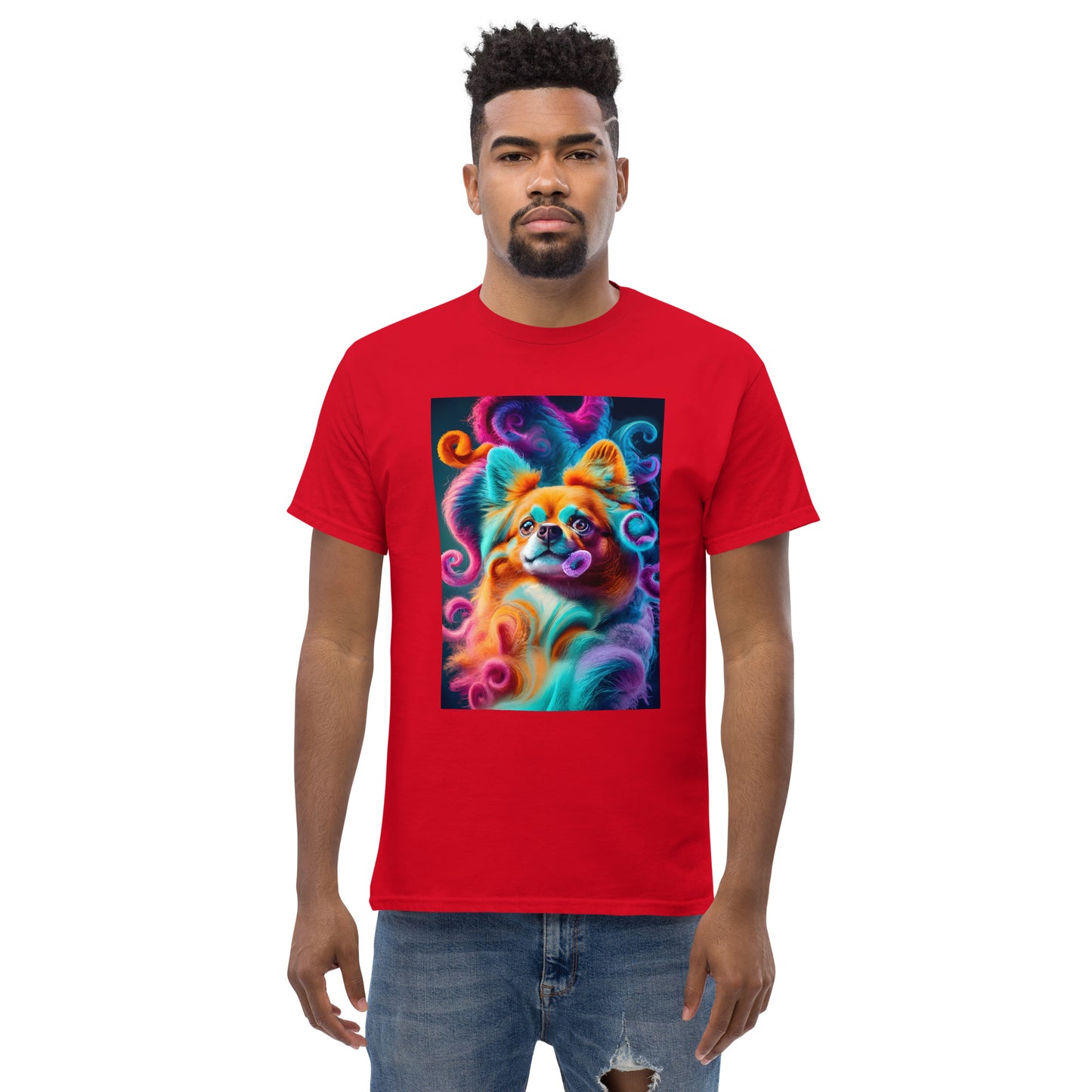 Colorful Crochet Pomeranian classic tee