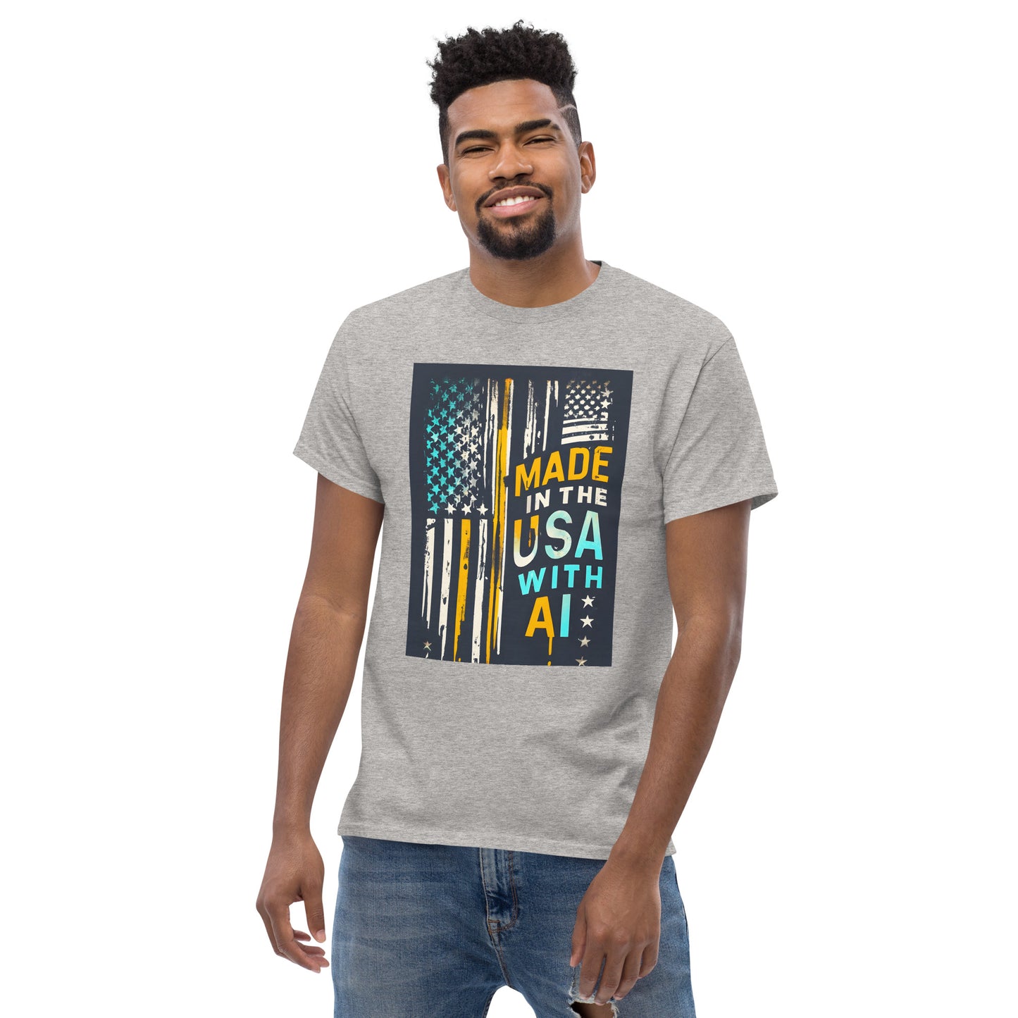 made in the usa with ai classic tee