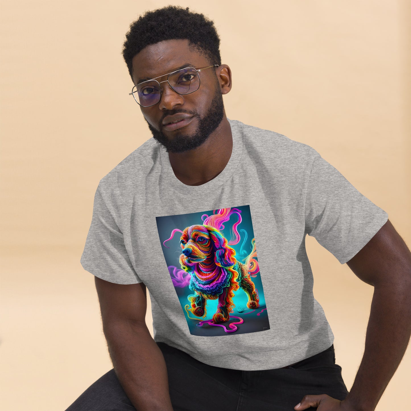 Colorful Crochet Cocker classic tee
