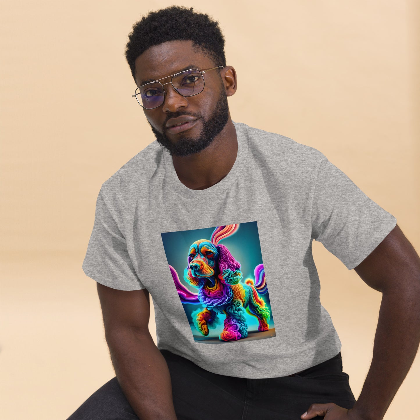 Colorful Crochet Cocker classic tee