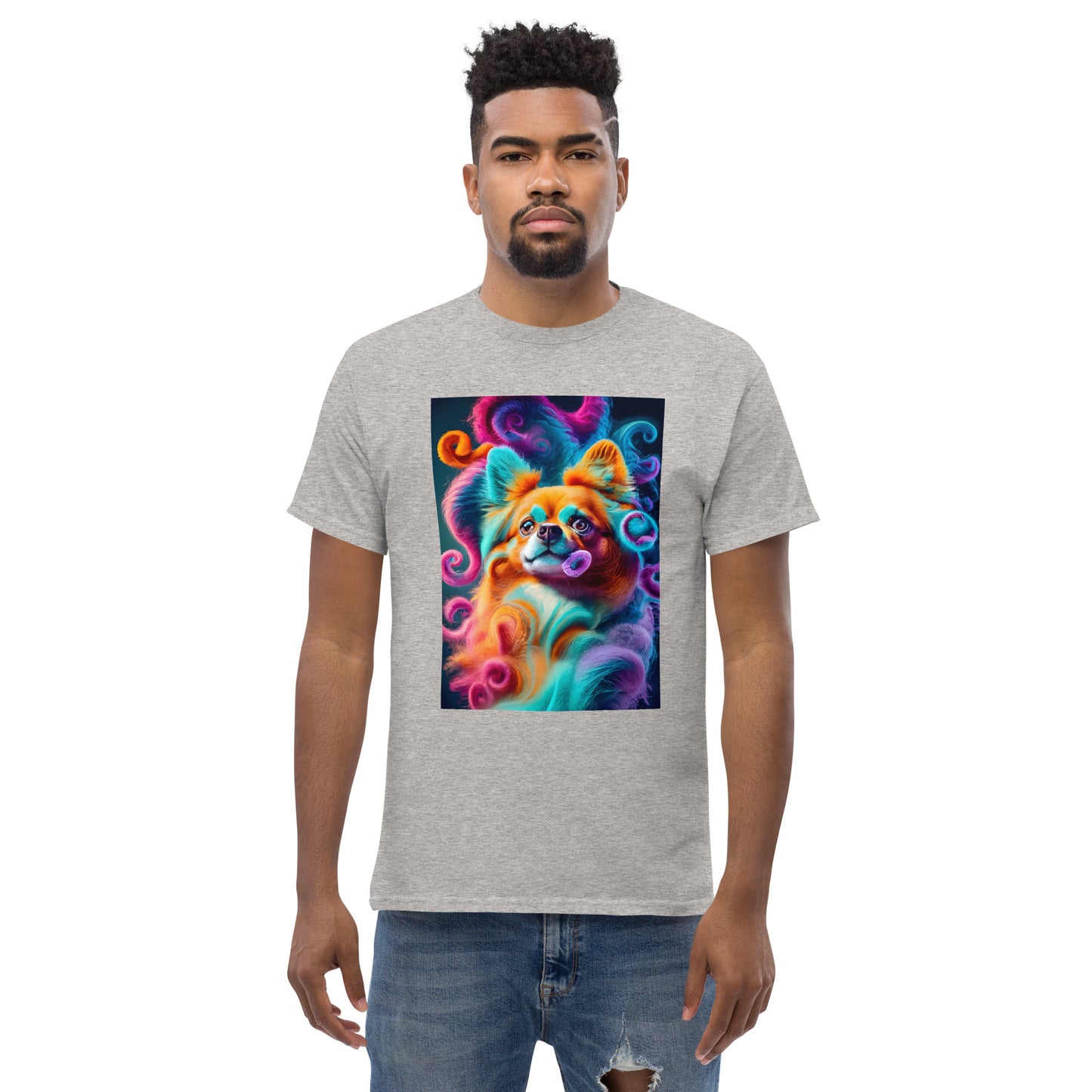 Colorful Crochet Pomeranian classic tee