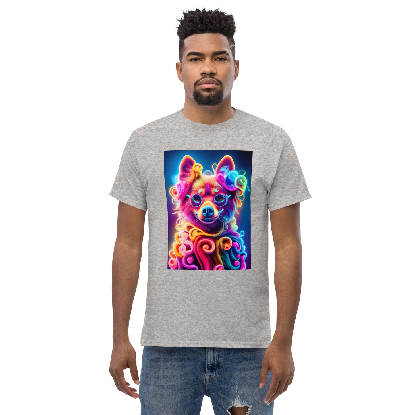 Colorful Crochet Pomeranian classic tee