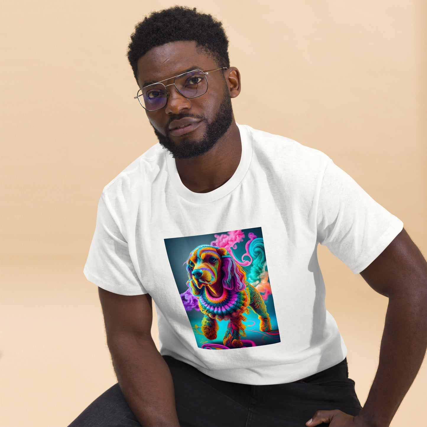 Colorful Crochet Cocker classic tee