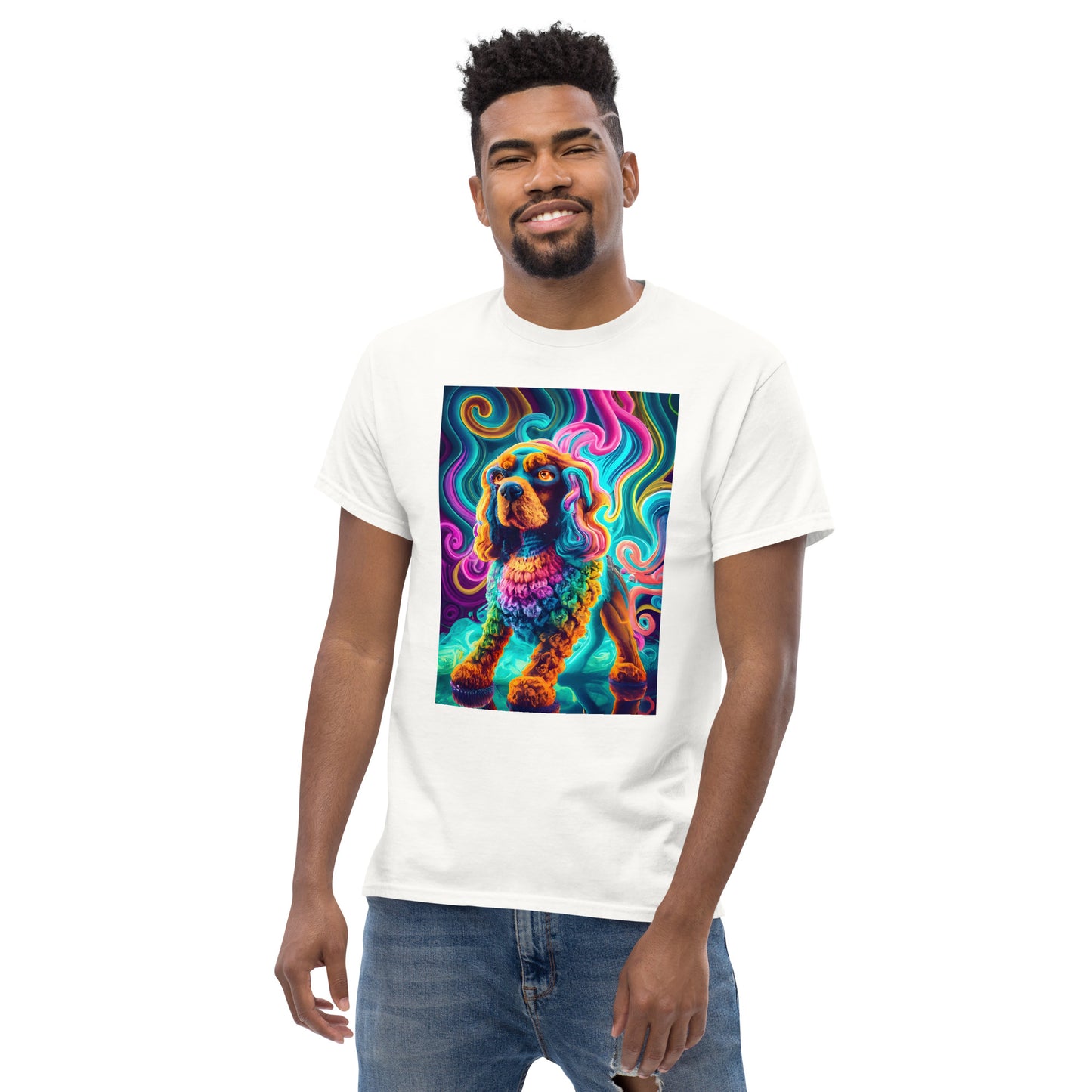 Colorful Crochet Cocker classic tee