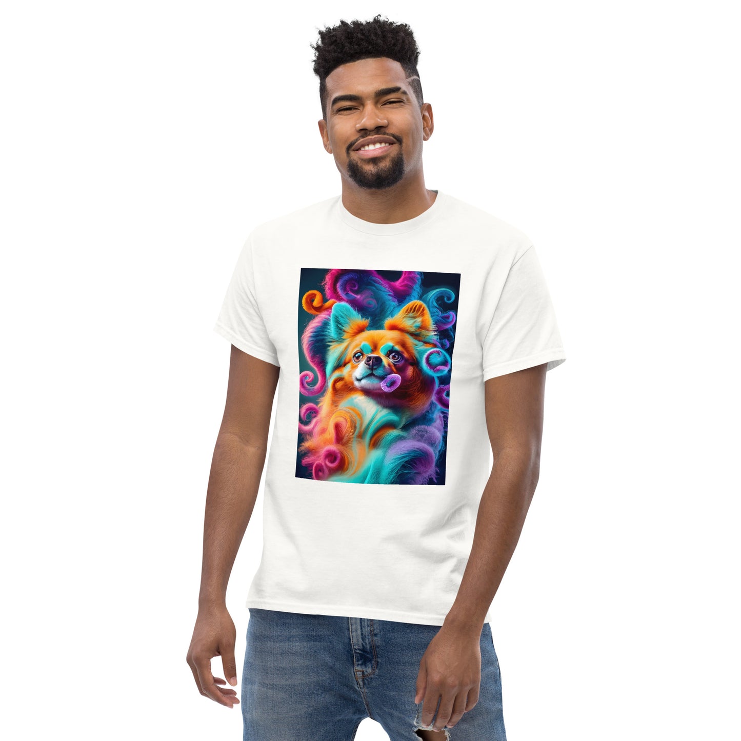 Colorful Crochet Pomeranian classic tee
