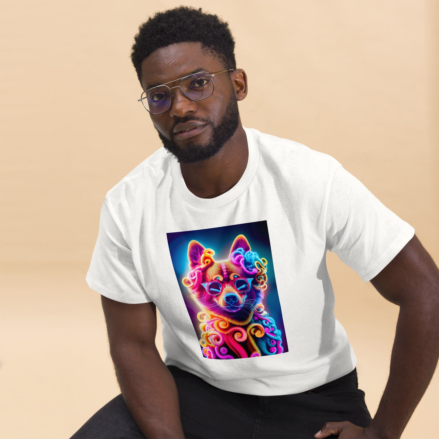 Colorful Crochet Pomeranian classic tee