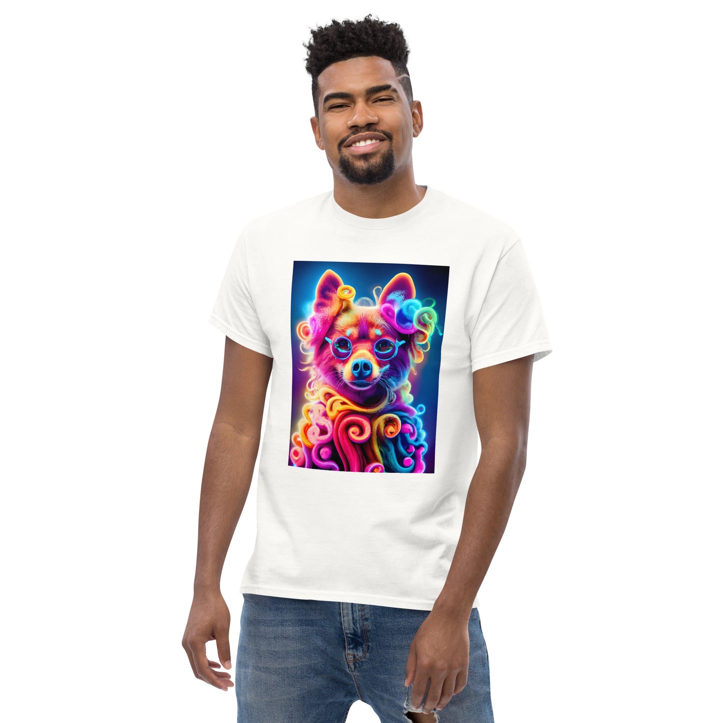 Colorful Crochet Pomeranian classic tee