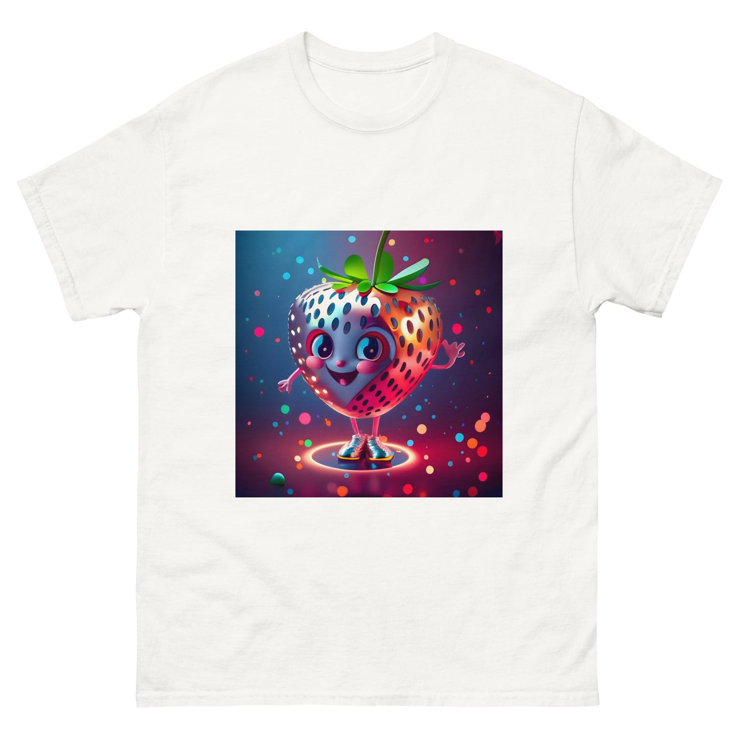 Strawberry Disco Ball Cartoon classic tee