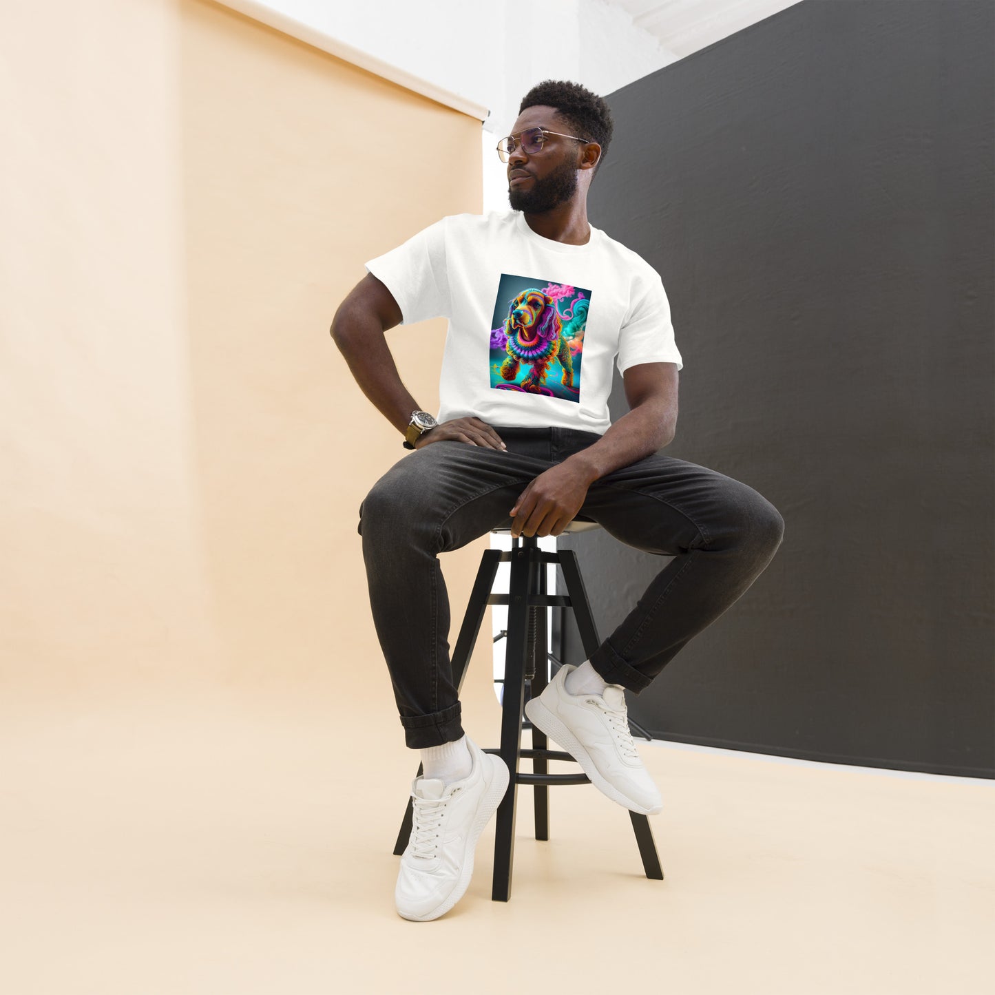 Colorful Crochet Cocker classic tee