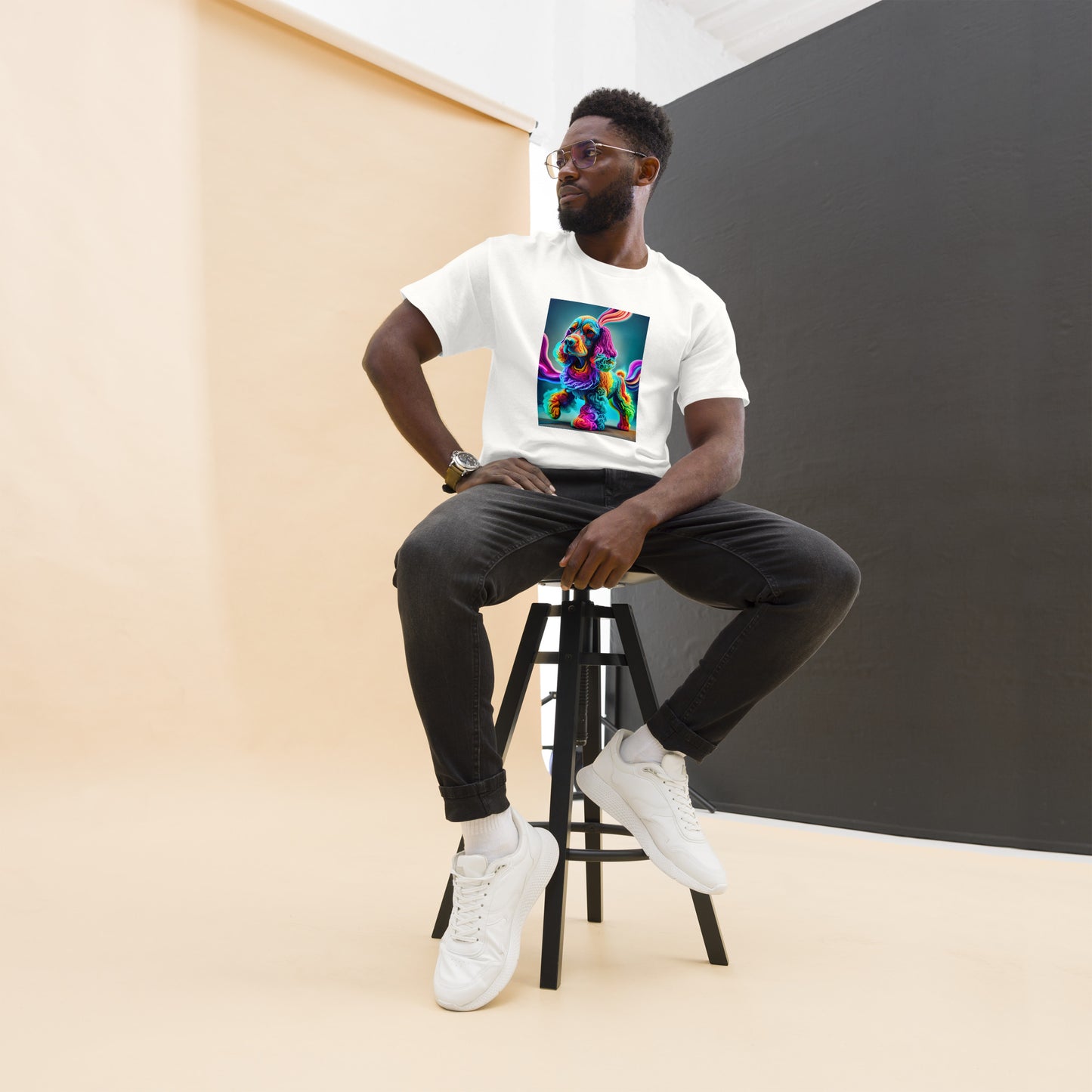 Colorful Crochet Cocker classic tee