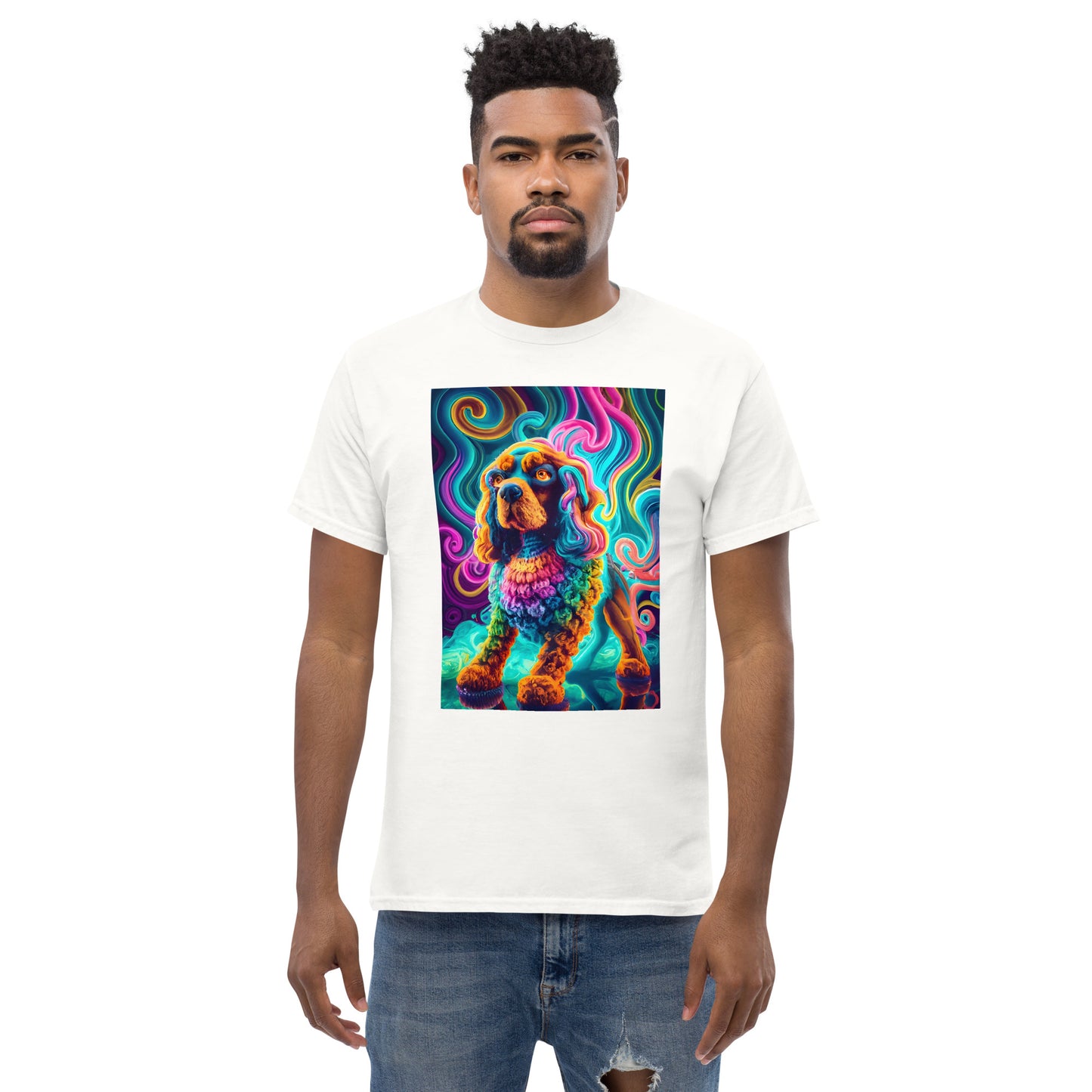 Colorful Crochet Cocker classic tee