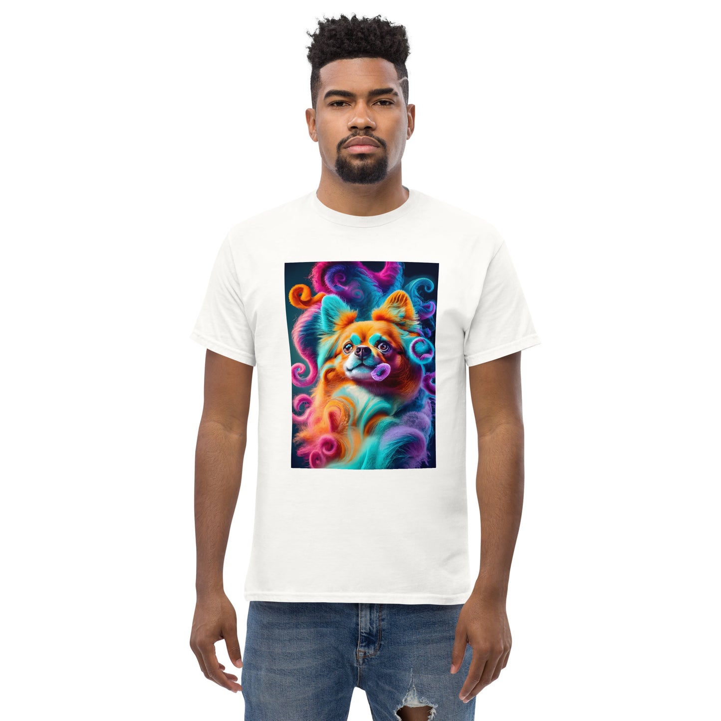 Colorful Crochet Pomeranian classic tee
