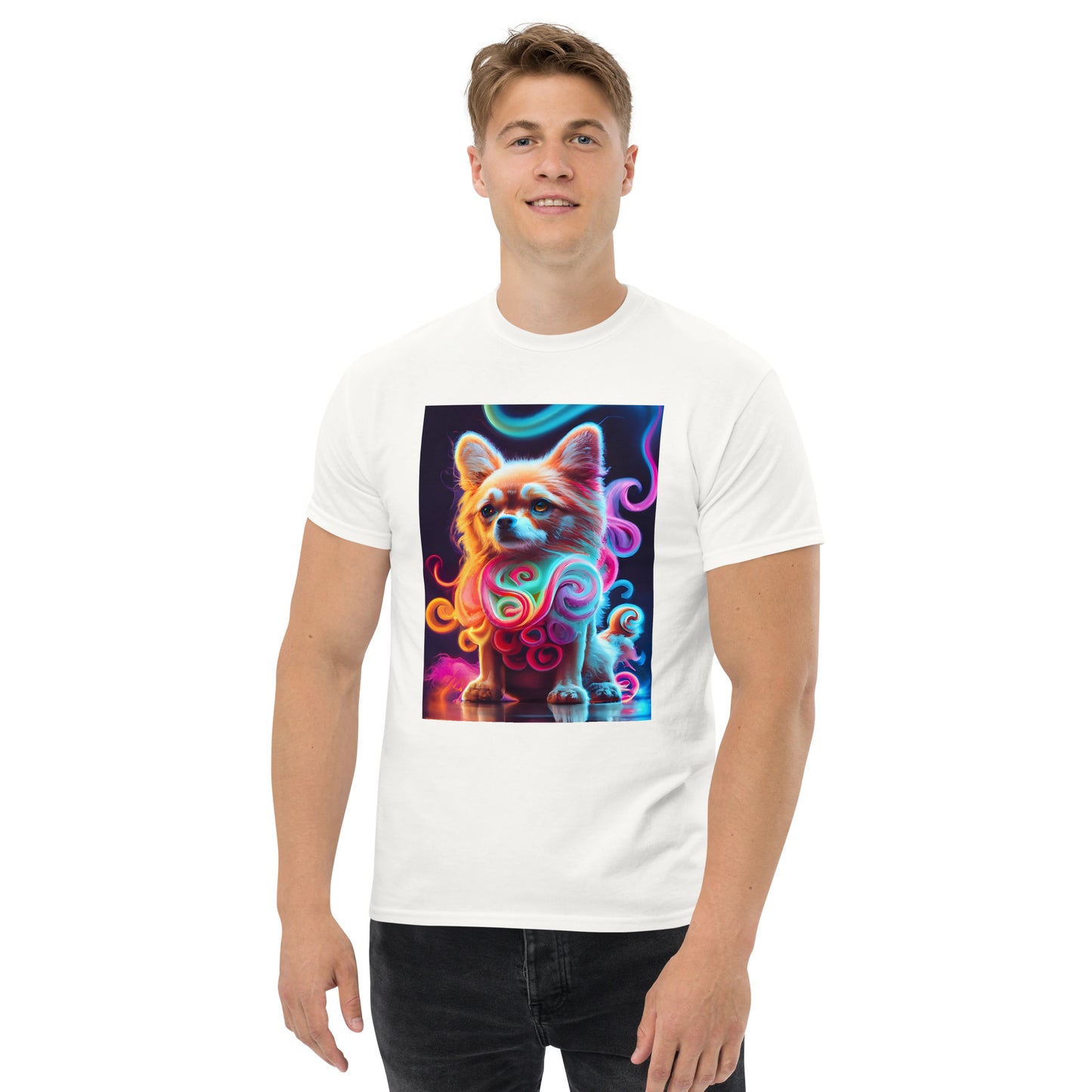 Colorful Crochet Pomeranian classic tee