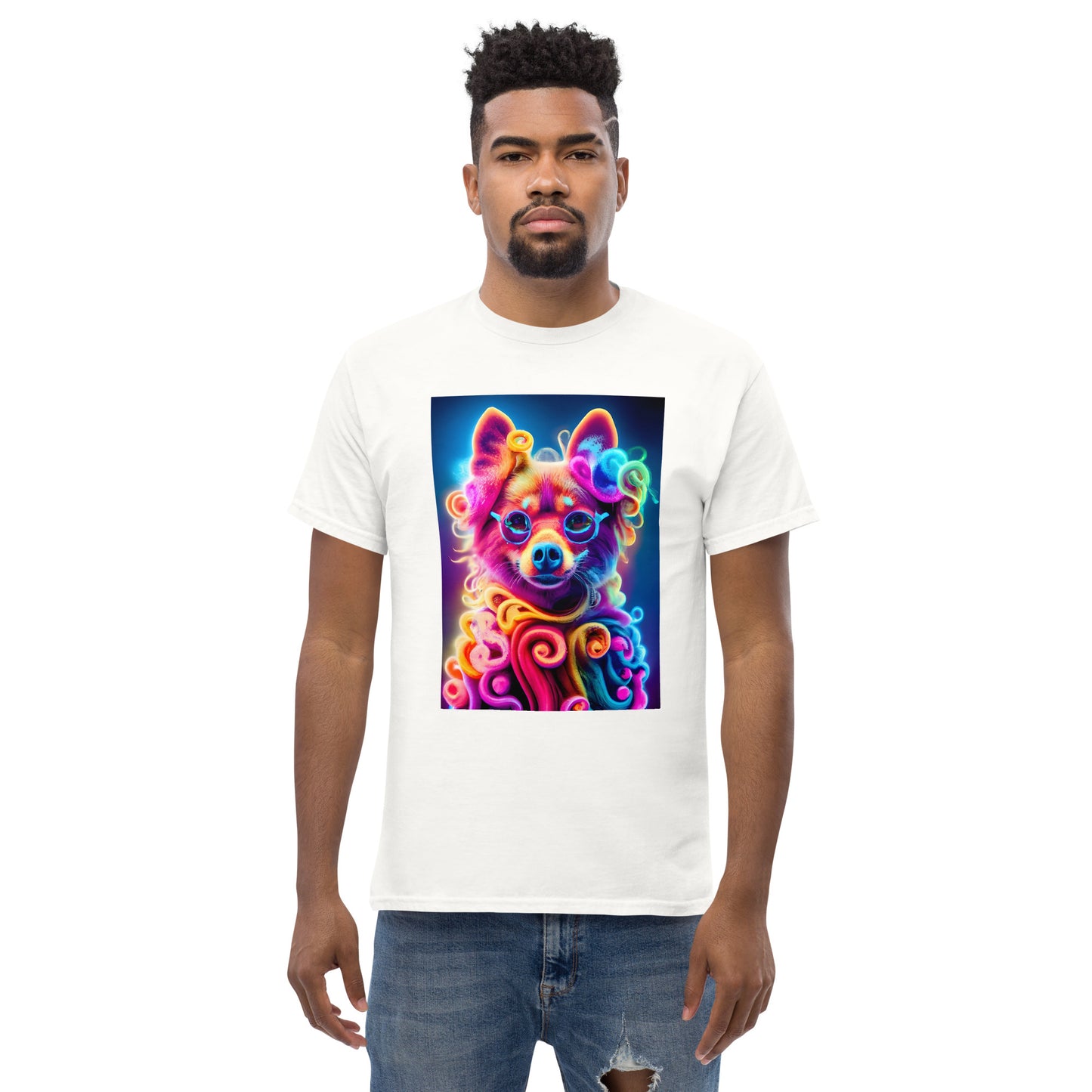 Colorful Crochet Pomeranian classic tee