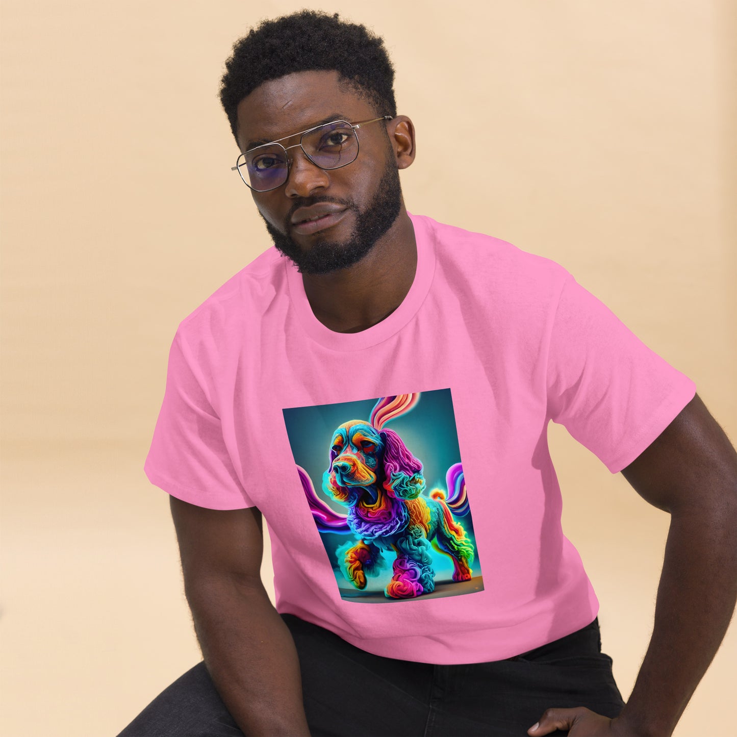 Colorful Crochet Cocker classic tee