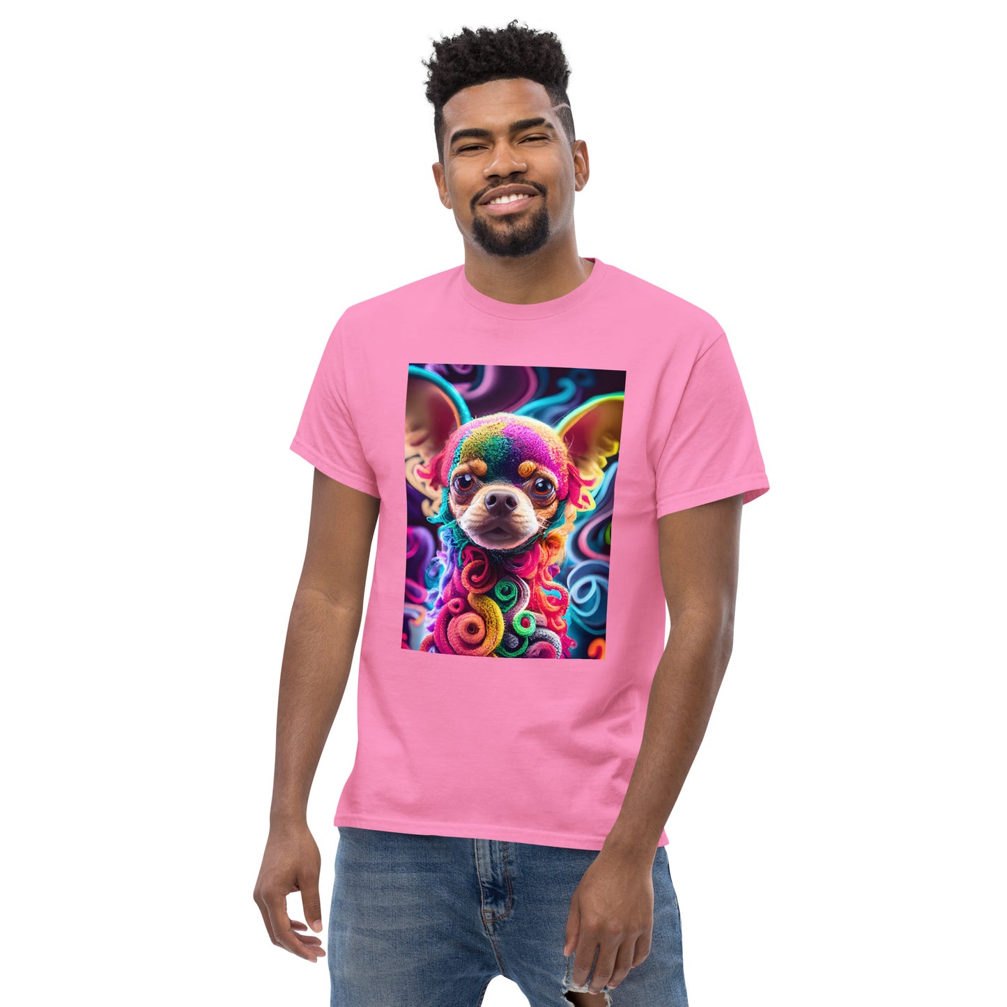 Colorful Crocheted Chihuahua classic tee