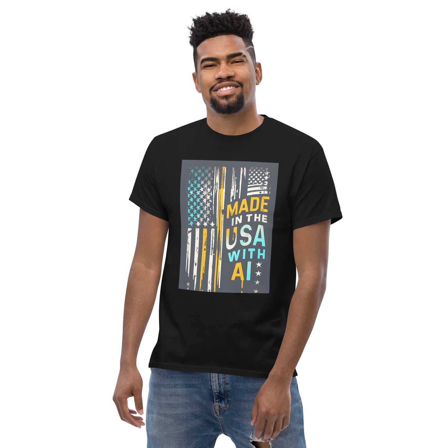 made in the usa with ai classic tee