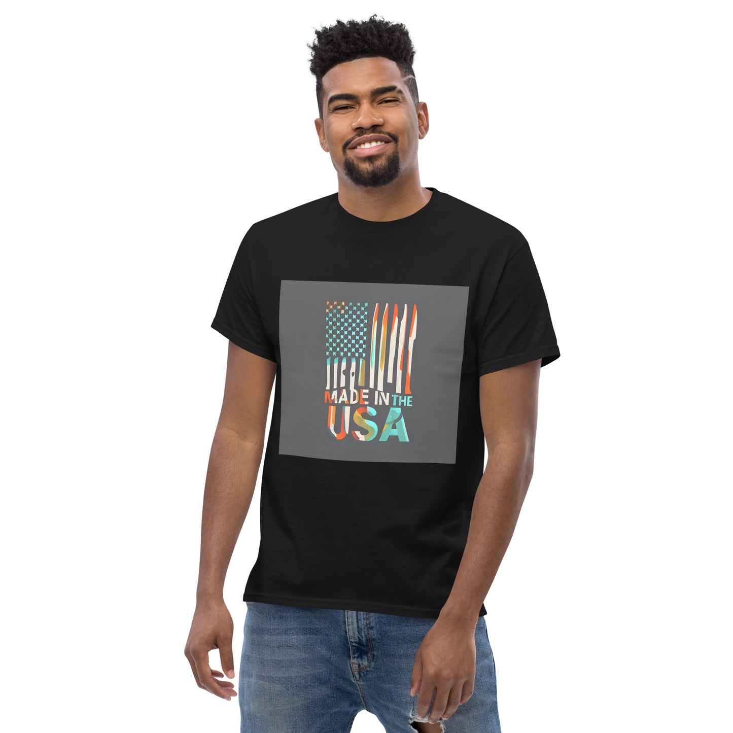 made in the usa ai flag classic tee