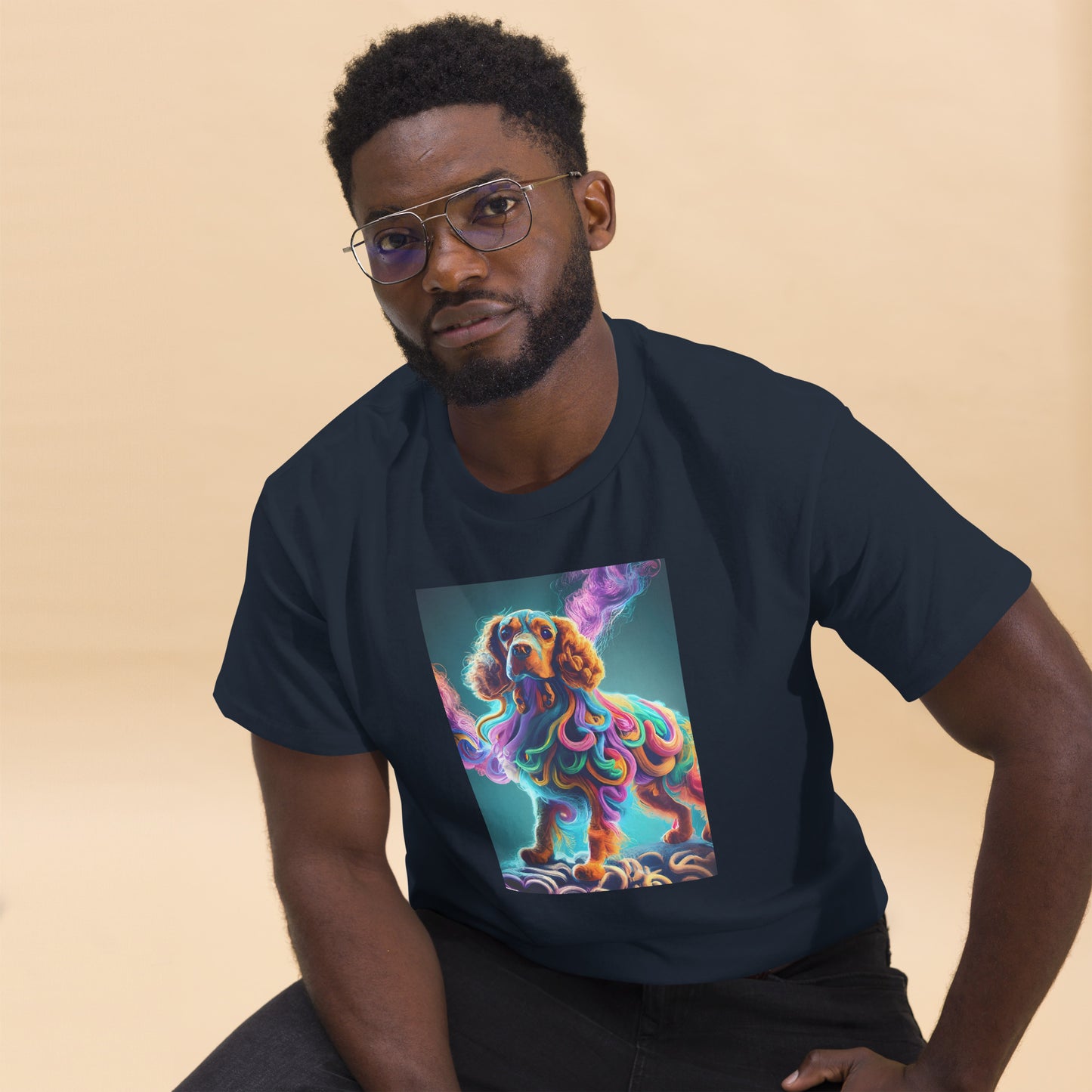 Colorful Crochet Cocker classic tee