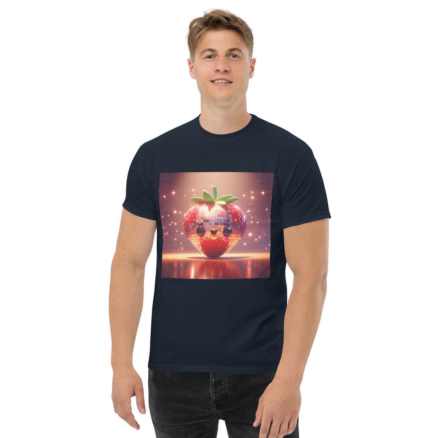 3d Strawberry Disco Ball classic tee