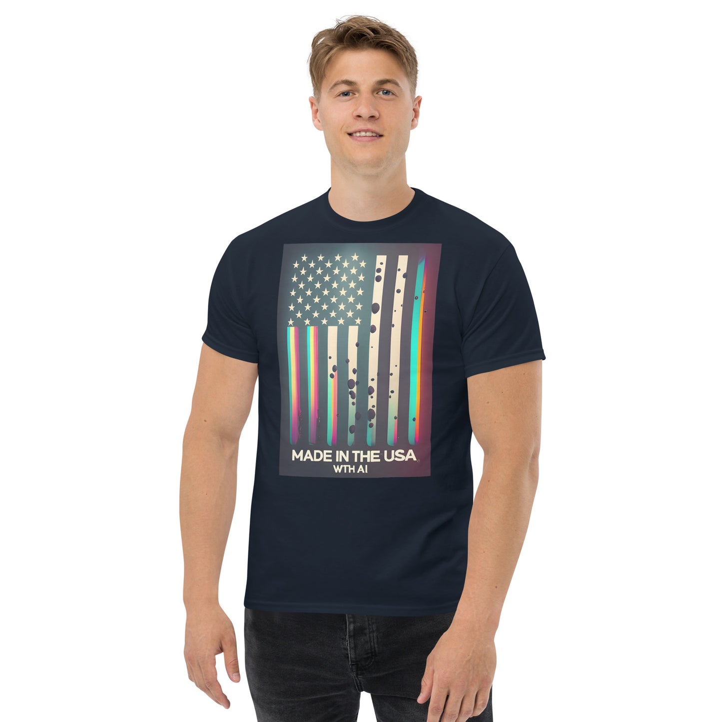 made in the usa with ai classic tee