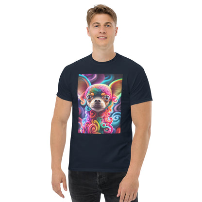 Colorful Crocheted Chihuahua classic tee