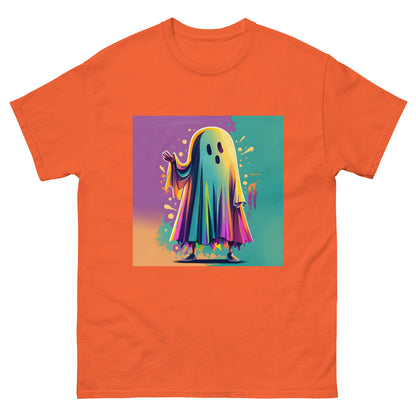 friendly ghost rainbow vector classic tee