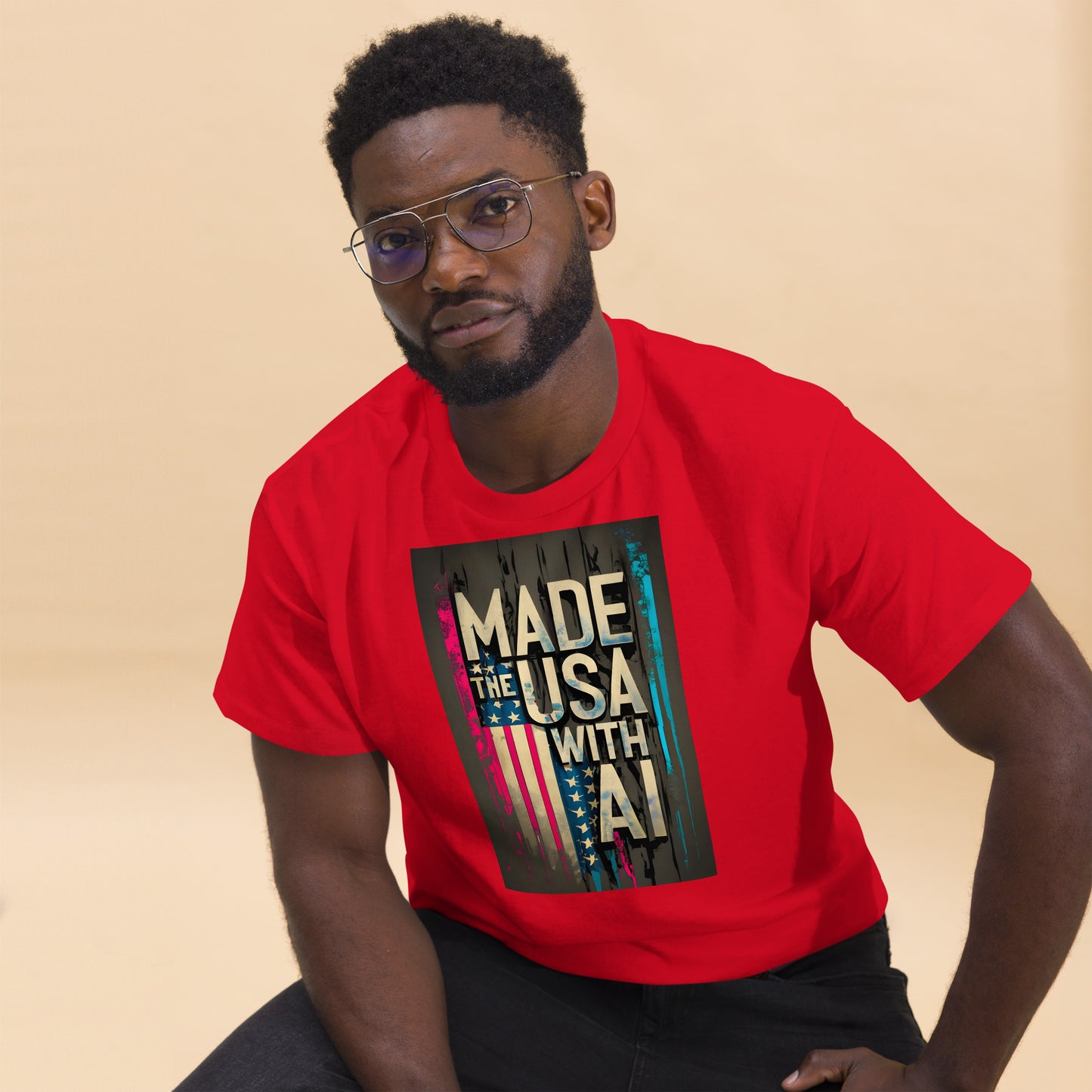 made in the usa with ai classic tee