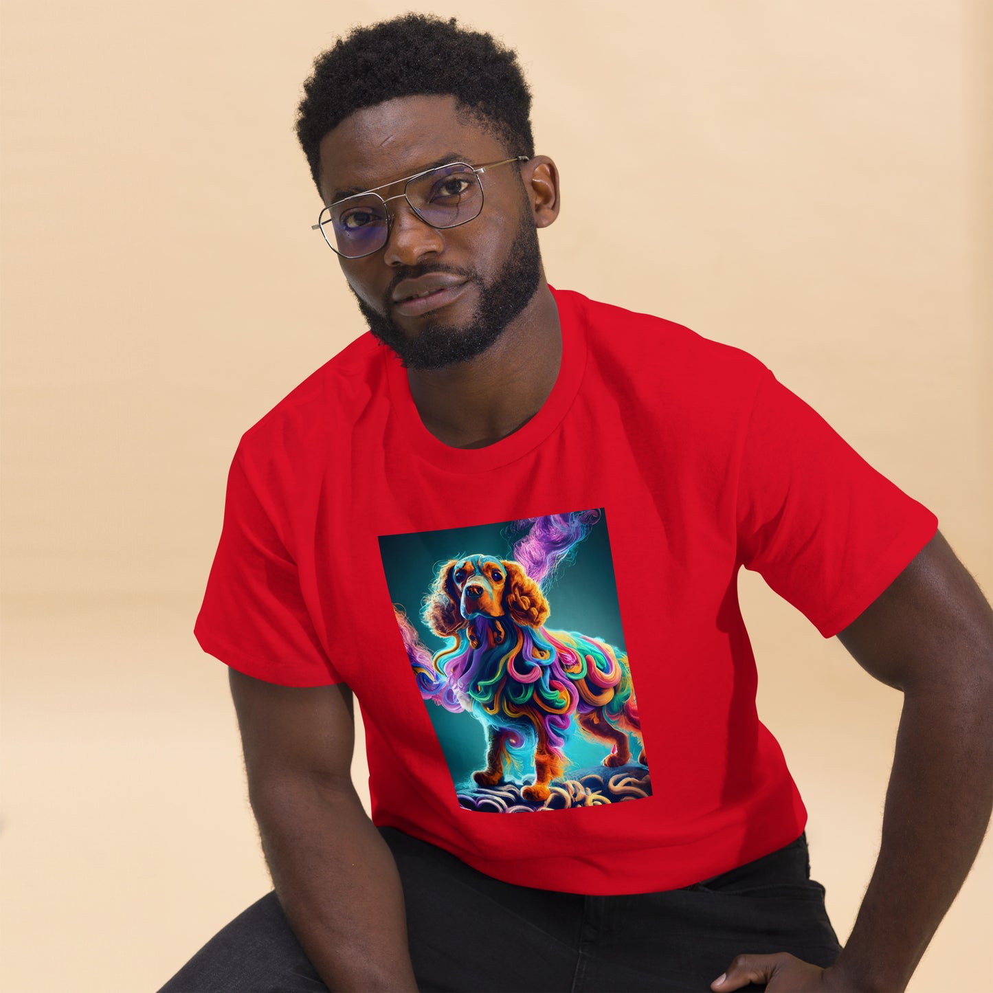 Colorful Crochet Cocker classic tee