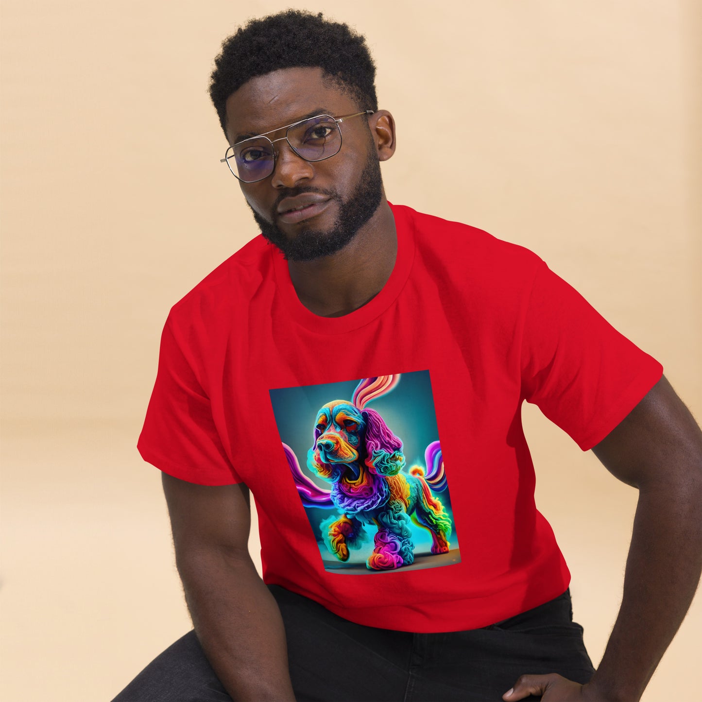 Colorful Crochet Cocker classic tee