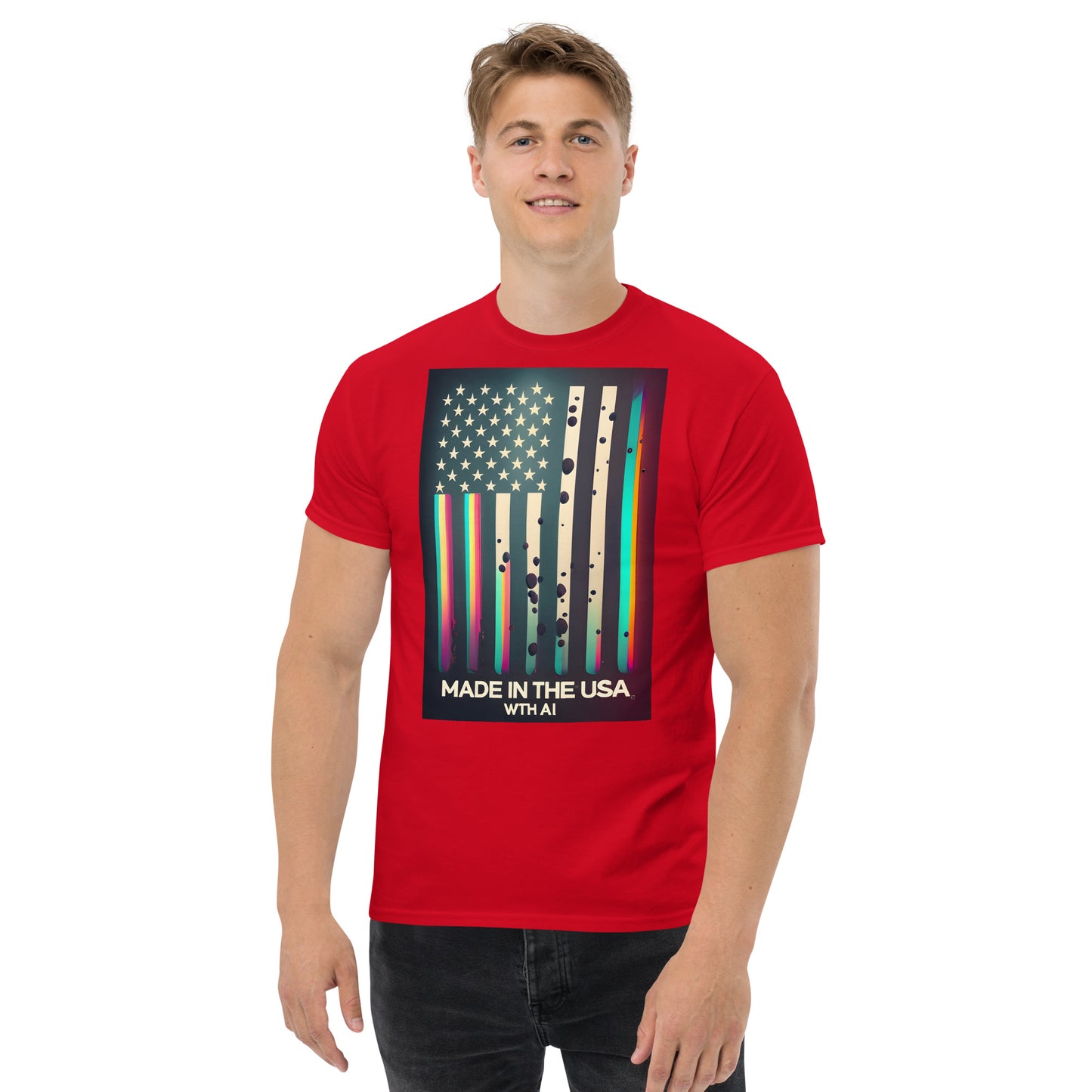 made in the usa with ai classic tee