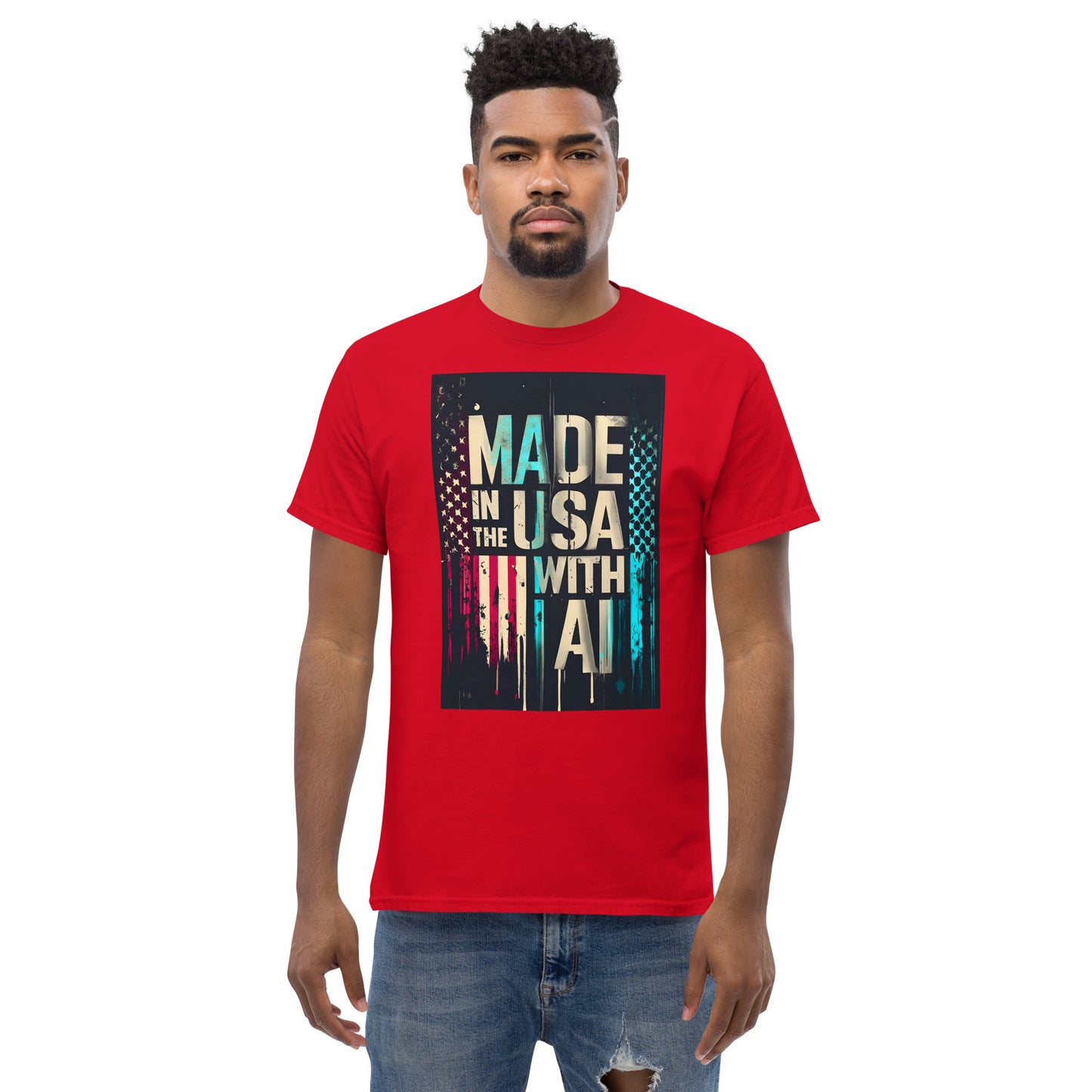 made in the usa with ai classic tee