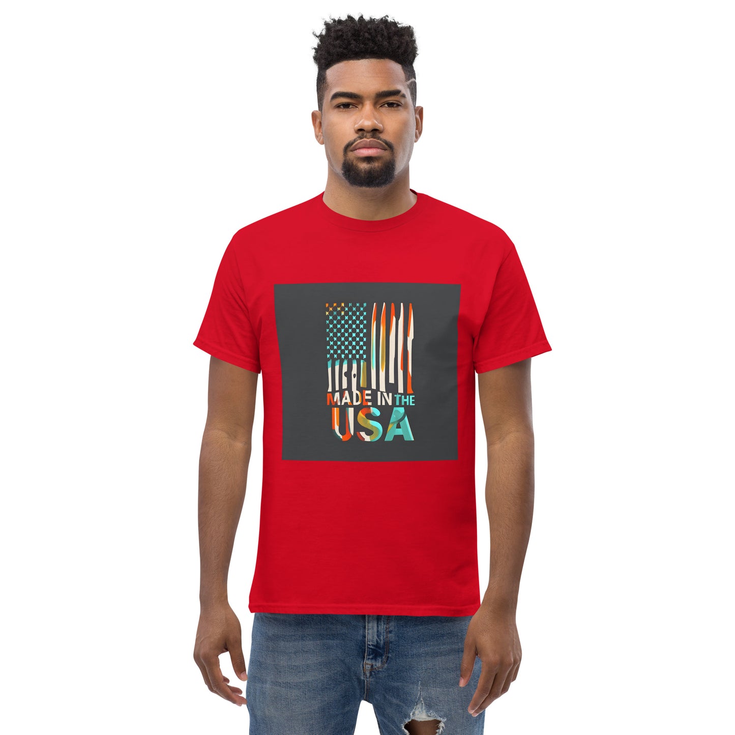 made in the usa ai flag classic tee