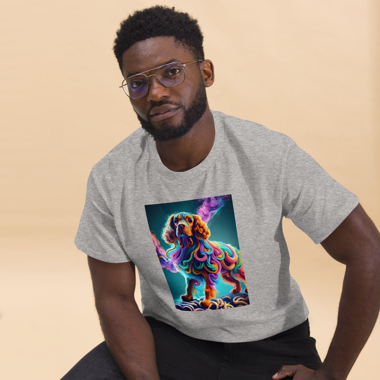 Colorful Crochet Cocker classic tee