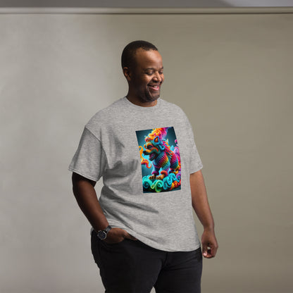 Colorful Crochet Foo Dog classic tee