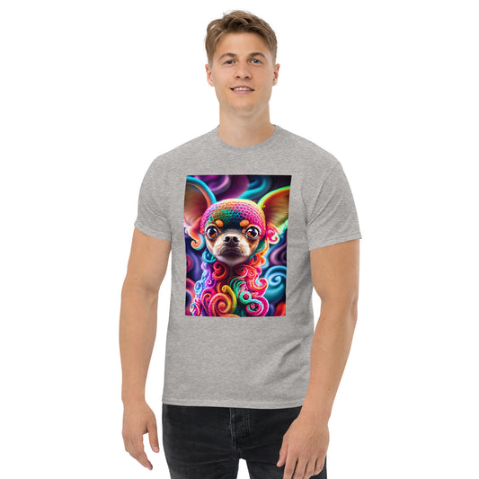 Colorful Crocheted Chihuahua classic tee