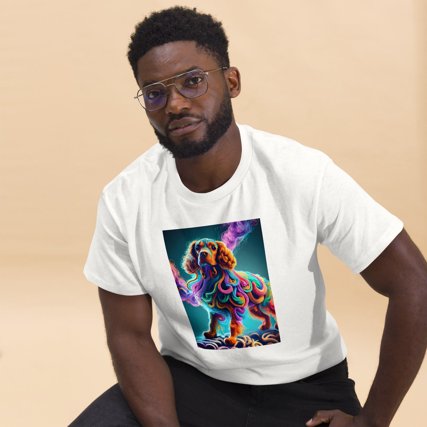 Colorful Crochet Cocker classic tee
